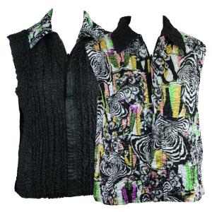 4537 - Quilted Reversible Vests  14013 - Abstract Multi<br>Quilted Reversible Vest - One Size Fits Most