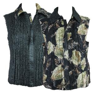 4537 - Quilted Reversible Vests  1048 - Gold Leaves<br>Quilted Reversible Vest - One Size Fits Most
