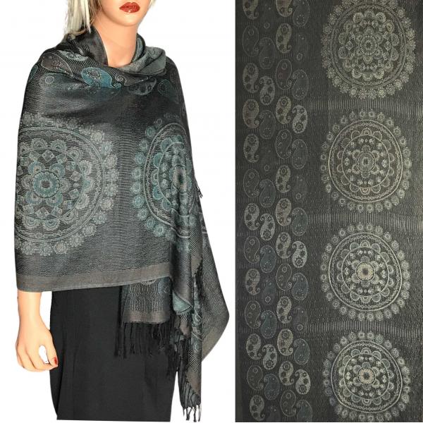wholesale 773 - Pashmina Style Shawls Circles - Charcoal
Pashmina Style Shawl - 