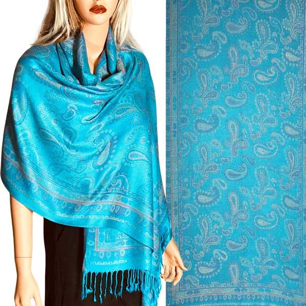 wholesale 773 - Pashmina Style Shawls Paisley - Turquoise
Pashmina Style Shawl - 