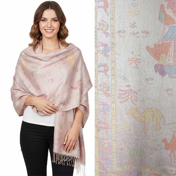 wholesale 773/T - Pashmina Style Shawls Camel Caravan - 02 - 