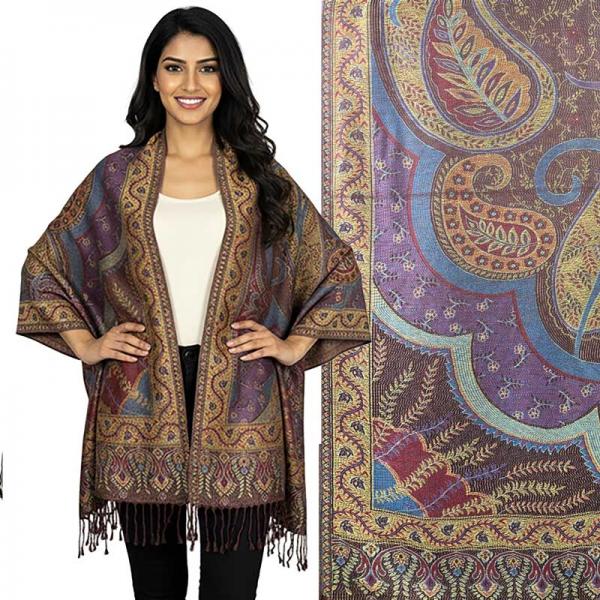 wholesale 773/T - Pashmina Style Shawls Leaf Paisley - 17 - 