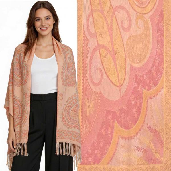 wholesale 773/T - Pashmina Style Shawls Big Paisley - 10 - 26