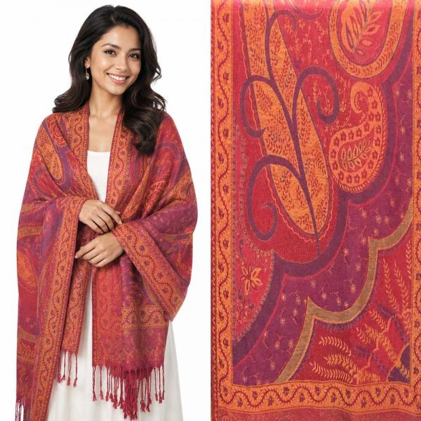 wholesale 773/T - Pashmina Style Shawls Big Paisley - 12 - 26