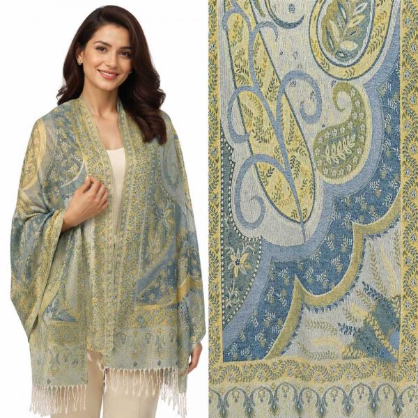 wholesale 773/T - Pashmina Style Shawls Big Paisley - 02 - 26