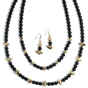 794 Fashion Necklace & Earring Sets 4173 - Black  - 