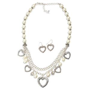 794 Fashion Necklace & Earring Sets 1136 - Silver - 