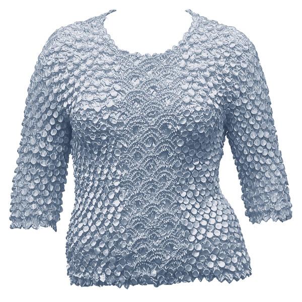 Wholesale Queen - Coin Fishscale - Three Quarter Sleeve Pale Baby Blue - Queen Size Fits (XL-2X)