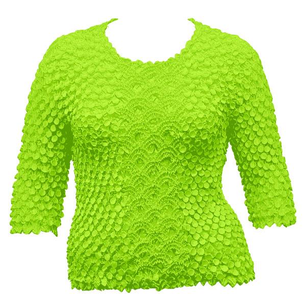 Wholesale Queen - Coin Fishscale - Three Quarter Sleeve Vivid Green - Queen Size Fits (XL-2X)