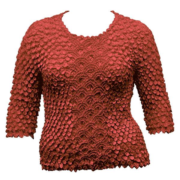 Wholesale Queen - Coin Fishscale - Three Quarter Sleeve Paprika - Queen Size Fits (XL-2X)