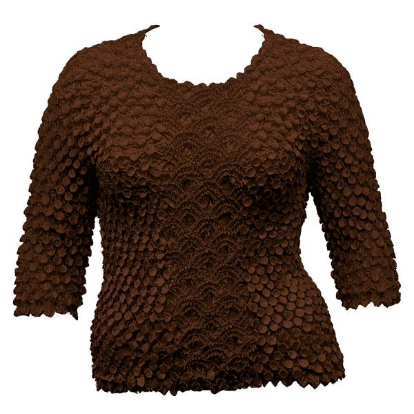 Wholesale Queen - Coin Fishscale - Three Quarter Sleeve Chestnut - Queen Size Fits (XL-2X)