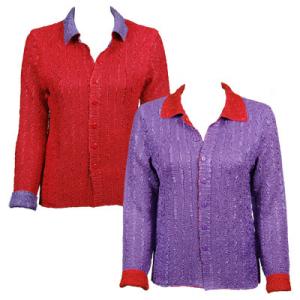 9989 - Reversible Magic Crush Jackets Solid Purple reverses to Solid Red - S-M