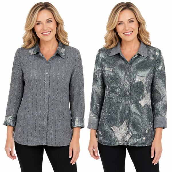 wholesale 9989 - Reversible Magic Crush Jackets #A33<br>
Silver Abstract  - S-M
