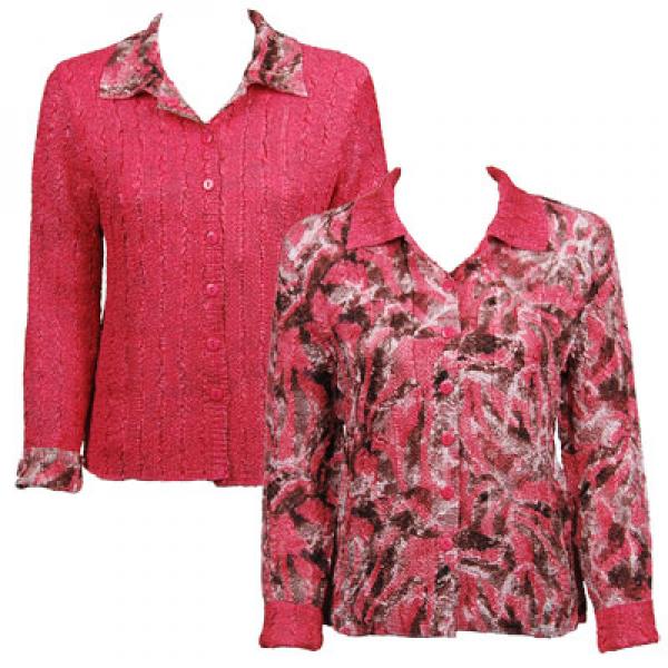 wholesale 9989 - Reversible Magic Crush Jackets Batik Blush reverses to Solid Pink Blush - XL-1X