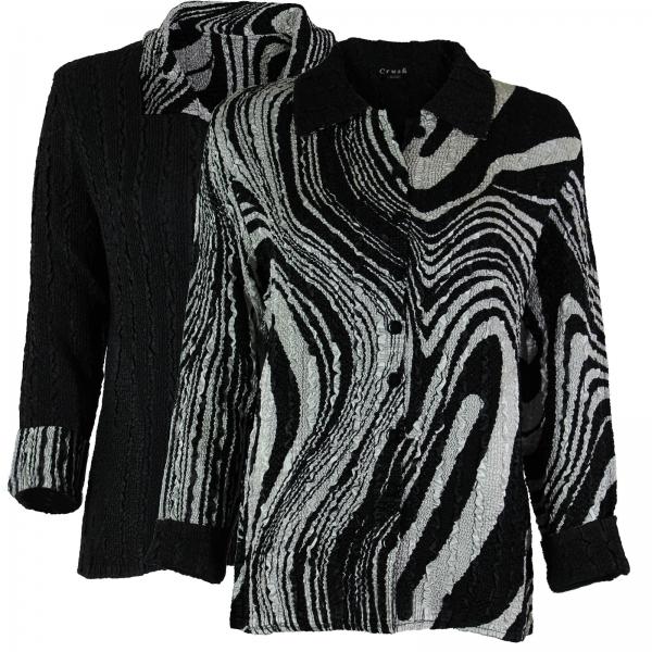 wholesale 9989 - Reversible Magic Crush Jackets #14011 Black and White Swirl  -      S-M