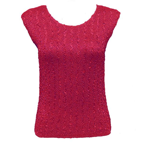 wholesale 836 - Ultra Light Crush Cap Sleeve Tops Solid Pink - One Size Fits Most