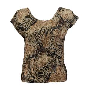 Wholesale 836 - Ultra Light Crush Cap Sleeve Tops Swirl Animal - One Size Fits Most