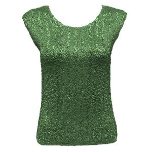 836 - Ultra Light Crush Cap Sleeve Tops Solid Green - One Size Fits Most