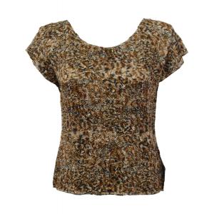 836 - Ultra Light Crush Cap Sleeve Tops Leopard - One Size Fits Most
