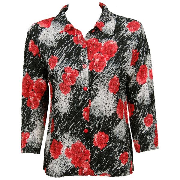 wholesale 925 - Ultra Light Crush Blouses  Spray of Roses - One Size Fits Most