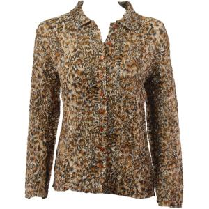 Wholesale 925 - Ultra Light Crush Blouses  Leopard - One Size Fits Most