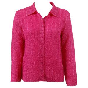 925 - Ultra Light Crush Blouses Solid Hot Pink - Plus Size Fits (XL-2X)