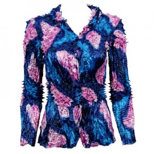 929 - Pineapple Spike Cardigan Abstract Indigo - One Size Fits Most