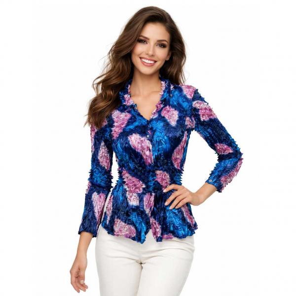 wholesale 929 - Pineapple Spike Cardigan Abstract Indigo - One Size Fits Most