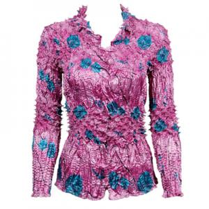 929 - Pineapple Spike Cardigan Fuchsia Garden - One Size Fits Most