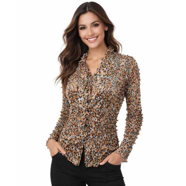 wholesale 929 - Pineapple Spike Cardigan Leopard - One Size Fits Most