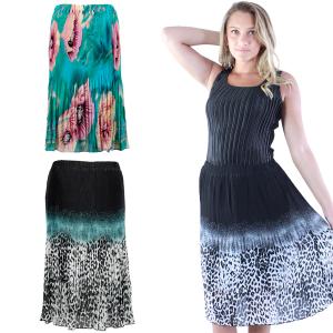 Wholesale 1063 <p> Georgette Micro Pleat Calf Length Skirts
