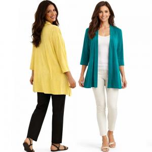 Wholesale 1215 <p> Slinky TravelWear Open Front Cardigan