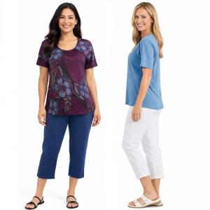 Wholesale 1247 <p>Short Sleeve Slinky Tops