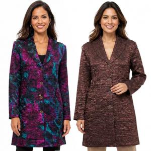 Wholesale 1340 <p> Crushed Satin Car Coat