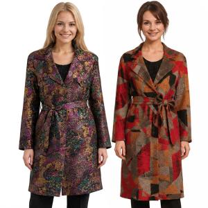 Wholesale 1362 <p> Satin Crushed Trench Coat w/ Belt