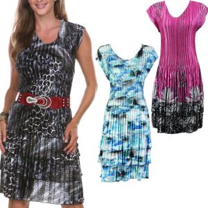 Wholesale 1317 <p>Satin Mini Pleats Cap Sleeve Dresses