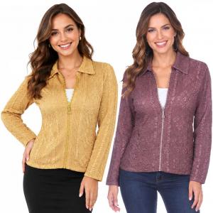 Wholesale 1524
Diamond Crystal Zipper Jackets