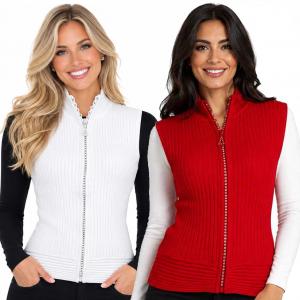 Wholesale 1595 
Diamond Zipper Sweater Vest