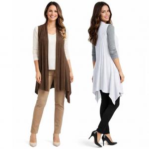 Wholesale 1684 <p> Long Ribbed Sweater Vest