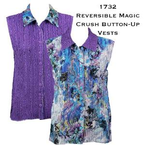 Wholesale 1732<p>Reversible Magic Crush Button-Up Vests