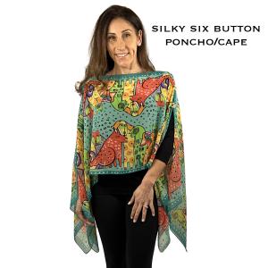 Wholesale 1799Silky Six Button Poncho/Cape