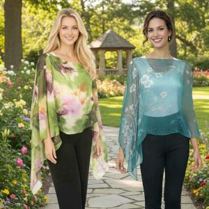 Wholesale 1799
Silky Six Button Ponchos
