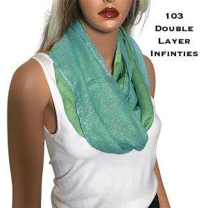 Wholesale 103<p>Glitter Double Infinity Scarves