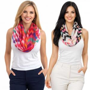 Wholesale 3788<p>Modern Chevron Infinity Scarf