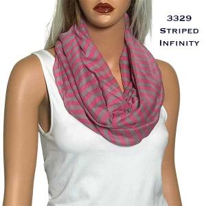 Wholesale 3329<p>Striped Infinity Scarves