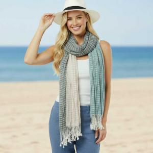 Wholesale 1029<p>Patchwork Look Crinkle Scarves