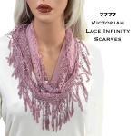 7777 - Victorian Lace Infinity Scarves