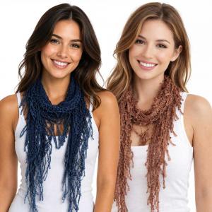 Wholesale 7776<p>Victorian Lace Confetti Oblong Scarves