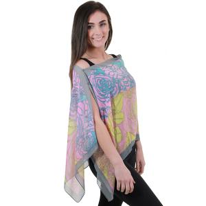 Wholesale 2451Silky Two Button Shawl