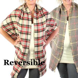 Shawls<br>Reversible Plaid to Check<br>14092